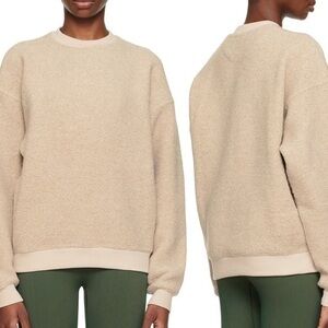 Outdoor Voices Mega Fleece Oatmeal Crewneck Long Sleeve Sweatshirt XS